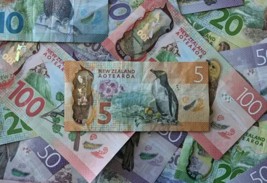 10 banknote on white and green textile